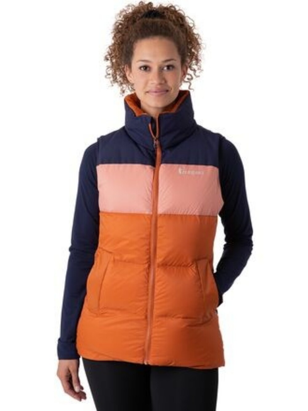 Cotopaxi Solazo Down Vest rust orange navy blue pink puffer women's size small - Picture 4 of 8